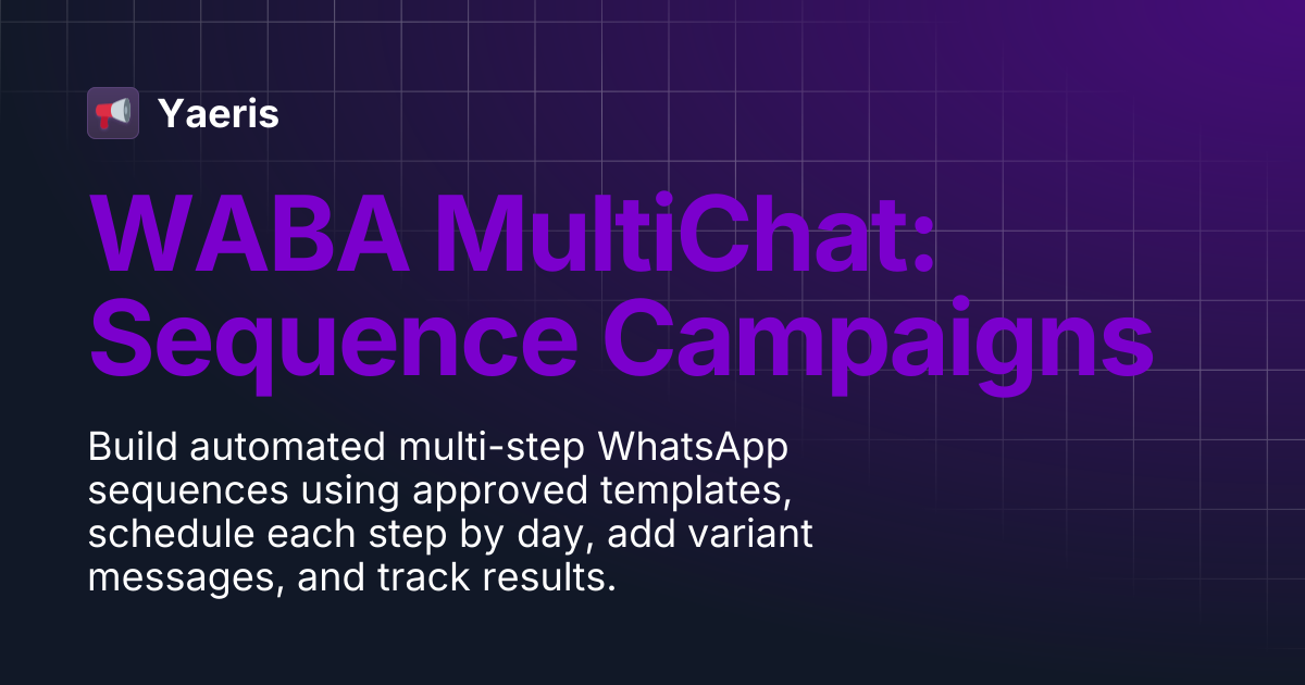 Sequence Campaign | Yaeris